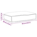 vidaXL Coussin Pallet pour siège noir 60x40x8 cm en tissu Oxford