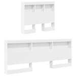vidaXL Lit bibliothèque blanc 100x200 cm en bois laminé