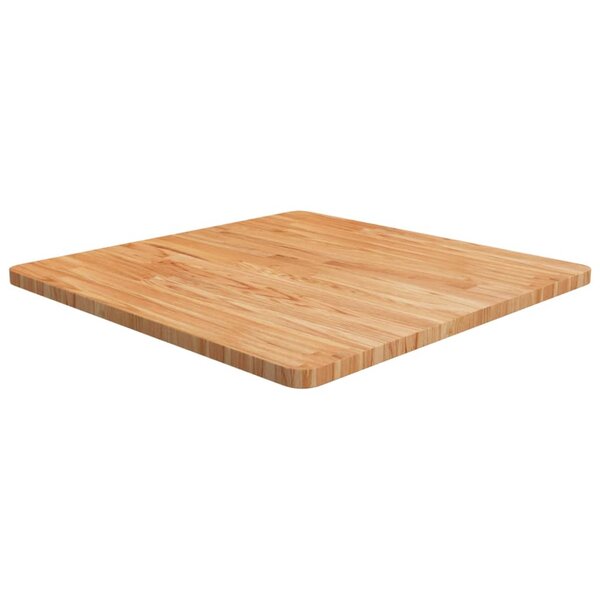 vidaXL Dessus de table carré Marron clair70x70x2 5cm Bois chêne traité