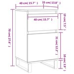 vidaXL Buffet blanc 40x35x70 cm bois d’ingénierie