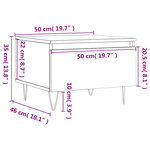 vidaXL Tables basses 2 Pièces blanc brillant 50x46x35cm bois d'ingénierie