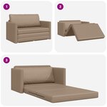 vidaXL Canapé-lit 2-en-1 Cappuccino 124x71x78 cm Simili Cuir