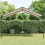 vidaXL Tente à auvent beige 4x4 m acier et tissu