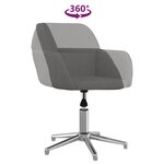 Chaise fauteuil siège pivotante de bureau informatique étude clair tissu gris 02_0024112