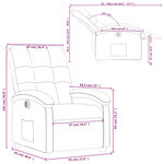 vidaXL Fauteuil inclinable électrique Gris clair Tissu