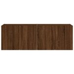 vidaXL Meubles TV muraux lumières LED 2 Pièces chêne marron 60x35x41 cm