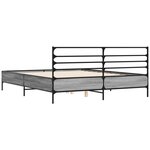 vidaXL Cadre de lit sans matelas sonoma gris 150x200 cm