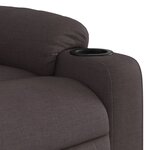 vidaXL Fauteuil de massage inclinable Marron foncé Tissu