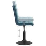vidaXL Chaises pivotantes à manger lot de 6 bleu velours