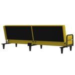 vidaXL Canapé-lit avec accoudoirs jaune clair tissu