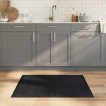 vidaXL Tapis rectangulaire noir 80x100 cm bambou