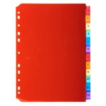 Intercalaires Pp Transparent Couleurs Avec Porte Étiquette A4 12 Positions - Couleurs Assorties - X 10 - Exacompta