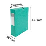 Boite De Classement Exabox Dos 80mm Carte Lustrée - A4 - Vert - X 6 - Exacompta