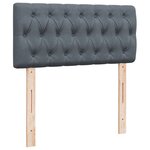 vidaXL Sommier à lattes de lit avec matelas Gris foncé 100x200 cm