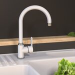 EISL Mitigeur de cuisine DIZIANI blanc et chrome