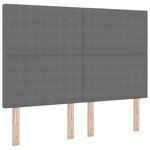 vidaXL Lit à Ressorts avec Matelas & Lumière LED Gris Clair 140x200 cm Tissu Côtelé