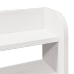 vidaXL Cadre de lit avec tête de lit blanc 75x190cm bois de pin massif