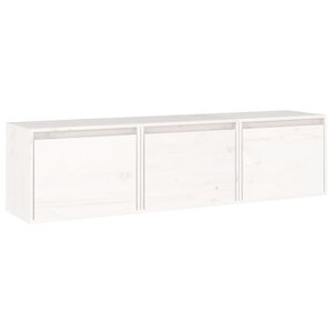 vidaXL Meubles TV 3 Pièces Blanc Bois massif de pin