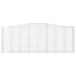 vidaXL Paniers à gabions arqués 15 Pièces 400x50x140/160 cm Fer galvanisé