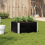 vidaXL Jardinière noir 80x60 cm bois massif de pin