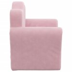 vidaXL Canapé pour enfants rose peluche douce
