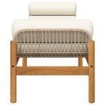 vidaXL Banc de jardin avec coussin beige résine tressée acacia