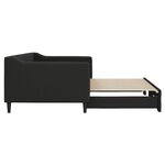 vidaXL Lit de jour avec gigogne sans matelas noir 90x200 cm
