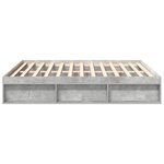 vidaXL Cadre de lit sans matelas gris béton 200x200 cm