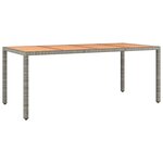 vidaXL Ensemble de bistro de jardin 9 Pièces coussins gris poly rotin