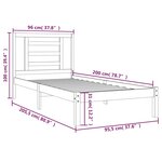 vidaXL Cadre de lit sans matelas 90x200 cm bois de pin massif