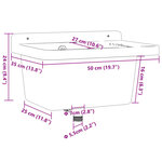 vidaXL Lavabo pour montage murale blanc 50x35x24 cm résine