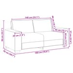 Canapé loveseater vidaXL gris 140 cm en simili cuir