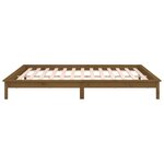 vidaXL Cadre de lit à LED sans matelas 160x200 cm bois massif