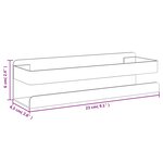 vidaXL Étagère de douche 23x6 5x6 cm acier inoxydable 304 brossé