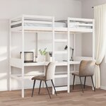 vidaXL Cadre de lit superposé sans matelas blanc 75x190 cm pin massif