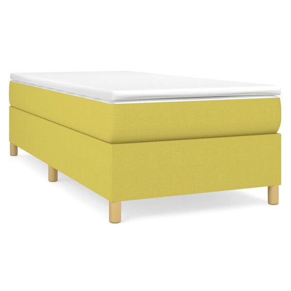 vidaXL Sommier à lattes de lit Vert 100x200 cm Tissu