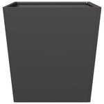 vidaXL Jardinières 2 Pièces noir 50x50x50 cm acier