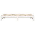 vidaXL Lit coulissant Blanc 2x(90x190) cm Bois de pin massif