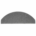 vidaXL Tapis d'escalier autocollants 15 Pièces 65x22 5x3 5 cm Gris