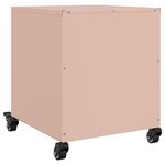 vidaXL Table de chevet rose 36x39x43 5 cm acier