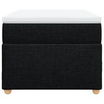 vidaXL Sommier à lattes de lit et matelas Noir 80x200 cm Tissu