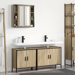 vidaXL Ensemble de meubles de salle de bain en 3 pièces Chêne Sonoma Bois d'ingénierie