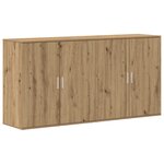 vidaXL Buffets 2 Pièces Chêne Artisan 79x38x80 cm Bois d'ingénierie