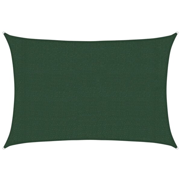 vidaXL Voile d'ombrage 160 g/m² Vert foncé 3x4 m PEHD