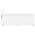 vidaXL Sommier à lattes de lit avec matelas Blanc 80x200 cm Similicuir
