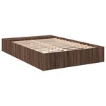 vidaXL Cadre de lit chêne marron 120x200 cm bois d'ingénierie