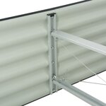 vidaXL Lit surélevé de jardin 320x80x44 cm Acier galvanisé Gris