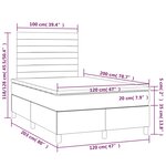vidaXL Sommier à lattes de lit avec matelas Noir 120x200 cm Velours