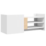 vidaXL Meuble TV Blanc 100x35x40 cm Bois d'ingénierie