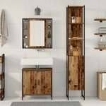vidaXL Ensemble de meubles de salle de bain 3 pièces en bois vieilli